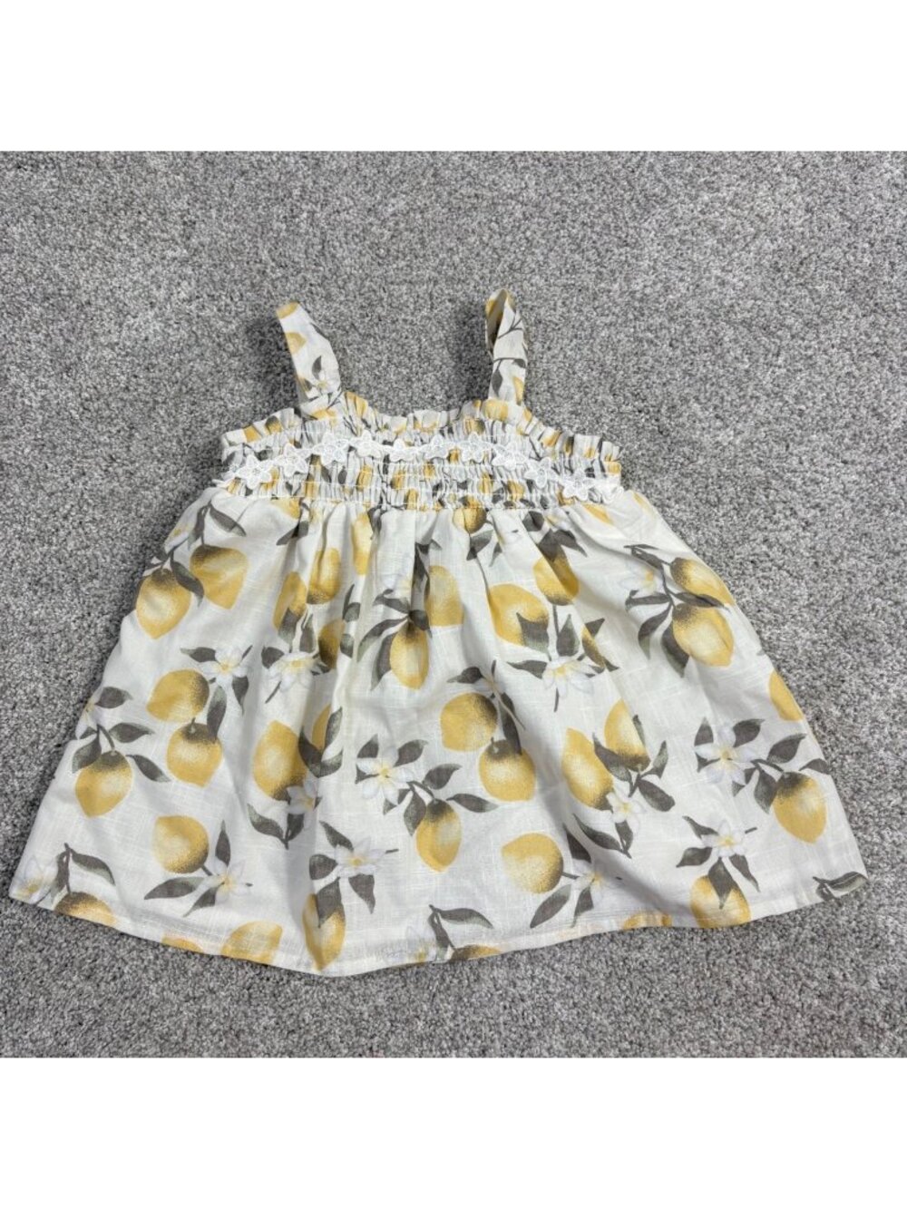 Haute Hippie Infant Dress 3-6 months Lemon Print Cotton Blend
